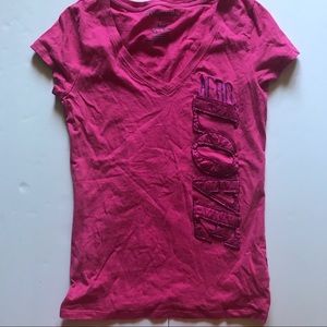 🛍 Aero Pink V Neck Short Sleeve Shirt